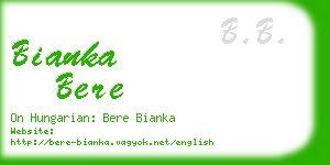 bianka bere business card
